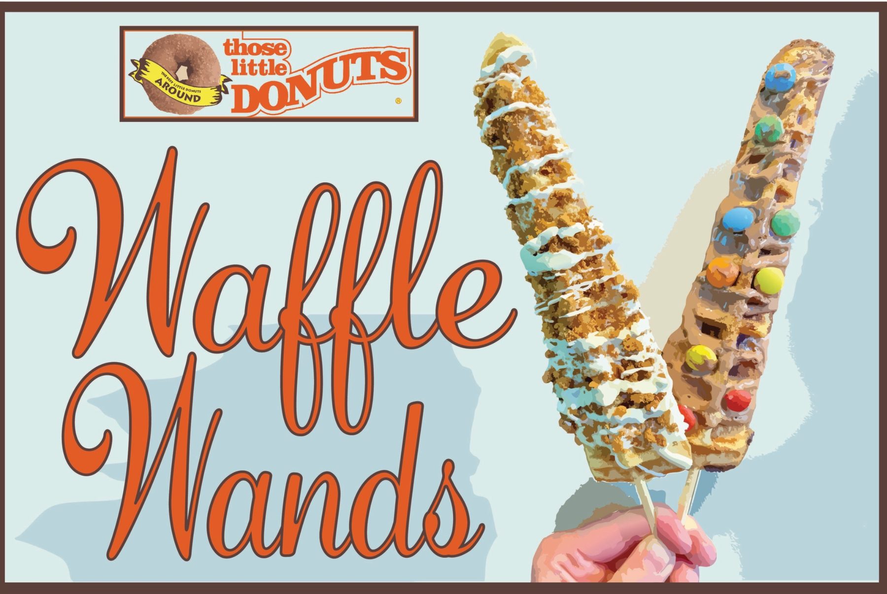 Mini donut machine sign